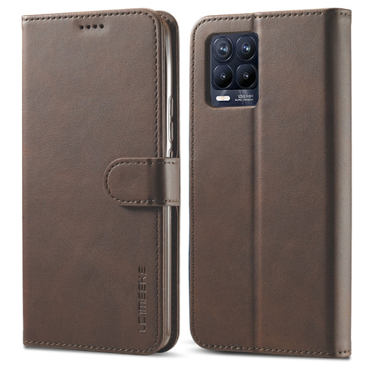 For OPPO Realme 8 / 8 Pro LC.IMEEKE Calf Texture Horizontal Flip Leather Case, with Holder & Card Slots & Wallet(Brown) - Realme Cases by LC.IMEEKE | Online Shopping UK | buy2fix