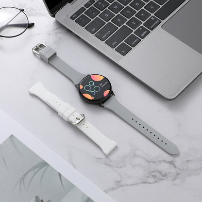 20mm T-shaped Buckle Silicone Watch Band(White) - 20mm Bands by buy2fix | Online Shopping UK | buy2fix