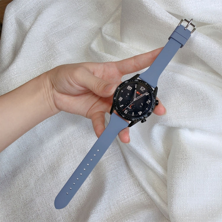 20mm T-shaped Buckle Silicone Watch Band(Lavender Grey) - 20mm Bands by buy2fix | Online Shopping UK | buy2fix
