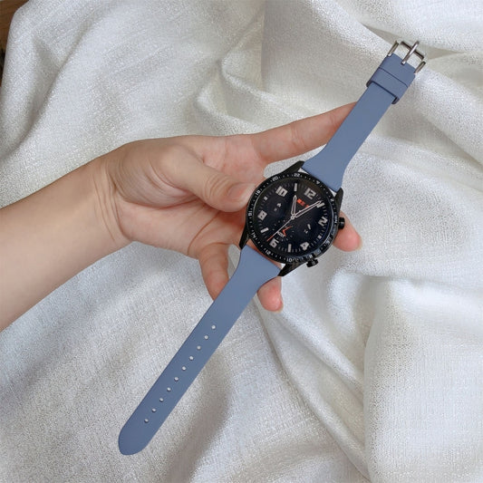 20mm T-shaped Buckle Silicone Watch Band(Lavender Grey) - 20mm Bands by buy2fix | Online Shopping UK | buy2fix