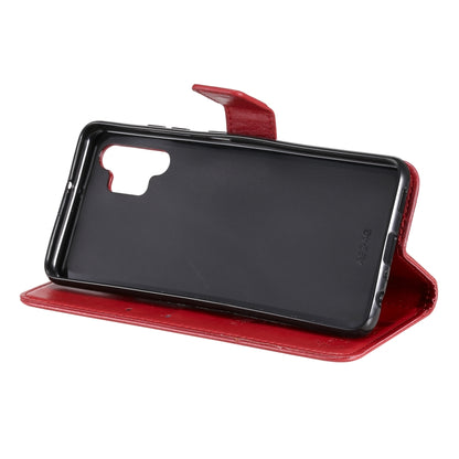 For Samsung Galaxy A32 4G Tree & Cat Pattern Pressed Printing Horizontal Flip PU Leather Case with Holder & Card Slots & Wallet & Lanyard(Red) by buy2fix