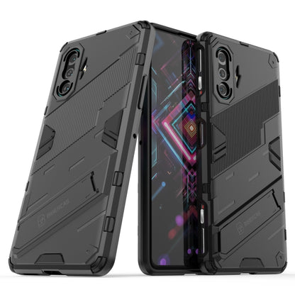 For Xiaomi Redmi K40 Gaming Punk Armor 2 in 1 PC + TPU Shockproof Case with Invisible Holder(Black) - Xiaomi Cases by buy2fix | Online Shopping UK | buy2fix