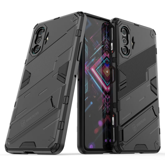 For Xiaomi Redmi K40 Gaming Punk Armor 2 in 1 PC + TPU Shockproof Case with Invisible Holder(Black) - Xiaomi Cases by buy2fix | Online Shopping UK | buy2fix
