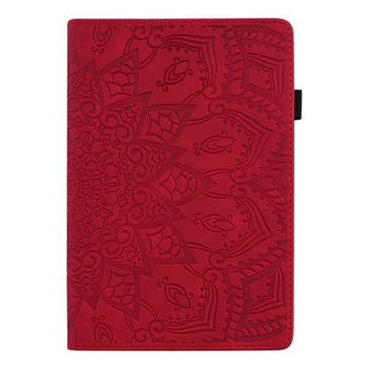 For iPad Pro 9.7 inch Calf Pattern Double Folding Design Embossed Leather Case with Holder & Card Slots & Pen Slot & Elastic Band(Red) - iPad Pro 9.7 inch Cases by buy2fix | Online Shopping UK | buy2fix