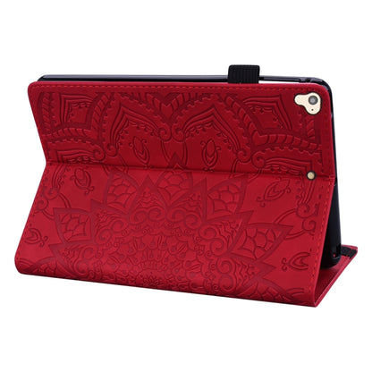 For iPad Pro 9.7 inch Calf Pattern Double Folding Design Embossed Leather Case with Holder & Card Slots & Pen Slot & Elastic Band(Red) - iPad Pro 9.7 inch Cases by buy2fix | Online Shopping UK | buy2fix