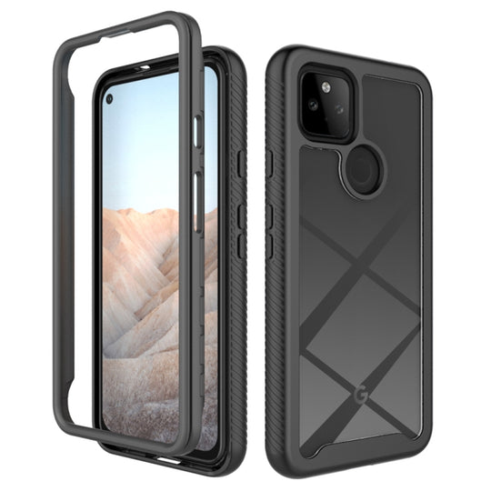 For Google Pixel 5A 5G Starry Sky Solid Color Series Shockproof PC + TPU Case(Black)