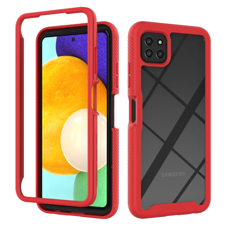 For Samsung Galaxy A22 5G Starry Sky Solid Color Series Shockproof PC + TPU Case(Red) by buy2fix