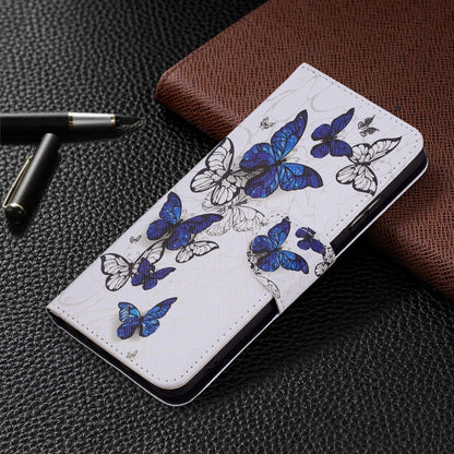 For Samsung Galaxy A22 5G Colored Drawing Horizontal Flip Leather Case with Holder & Card Slots & Wallet(Butterflies) by buy2fix