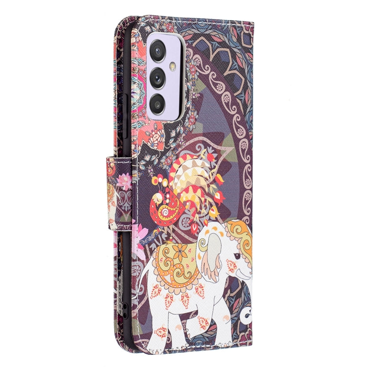 For Samsung Galaxy A82 5G Colored Drawing Horizontal Flip Leather Case with Holder & Card Slots & Wallet(Flower Elephant) by buy2fix