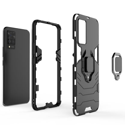 For vivo V21 Shockproof PC + TPU Protective Case with Magnetic Ring Holder(Red) - vivo Cases by buy2fix | Online Shopping UK | buy2fix