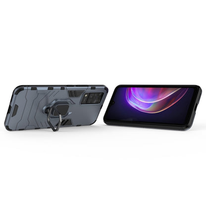 For vivo V21 Shockproof PC + TPU Protective Case with Magnetic Ring Holder(Navy Blue) - vivo Cases by buy2fix | Online Shopping UK | buy2fix