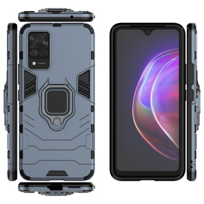 For vivo V21 Shockproof PC + TPU Protective Case with Magnetic Ring Holder(Navy Blue) - vivo Cases by buy2fix | Online Shopping UK | buy2fix