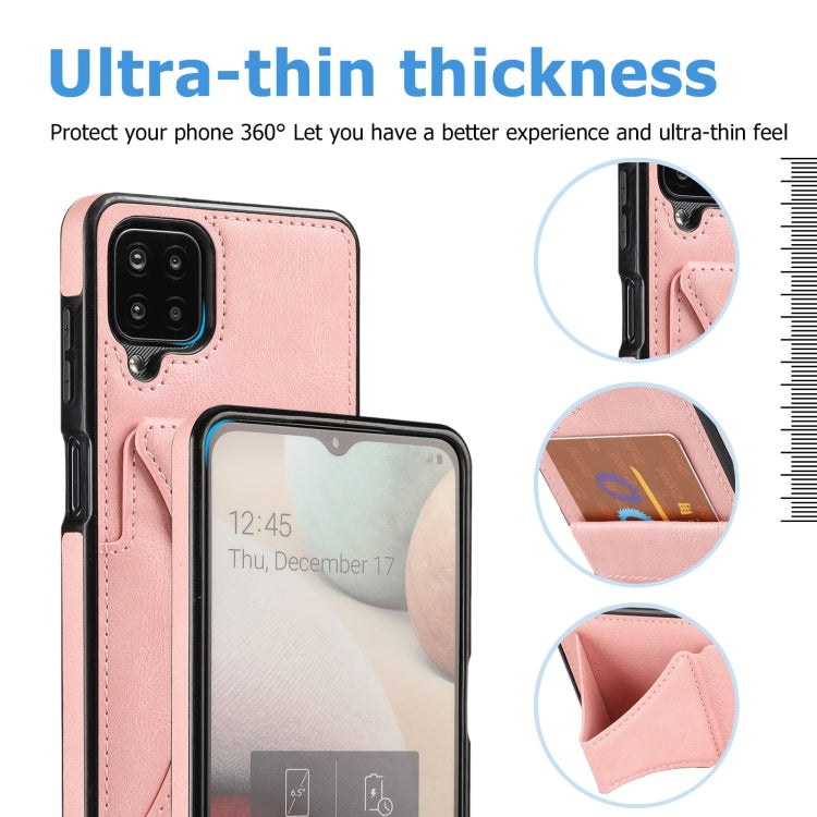 For Samsung Galaxy A42 5G Ultra-thin Shockproof Protective Case with Holder & Metal Magnetic Function(Rose Gold) by buy2fix