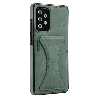 For Samsung Galaxy A52 5G / 4G Ultra-thin Shockproof Protective Case with Holder & Metal Magnetic Function(Green) by buy2fix