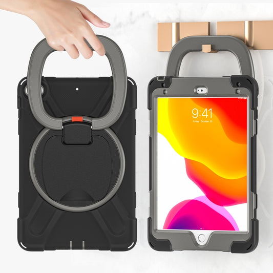 Silicone + PC Protective Case with Holder & Shoulder Strap For iPad mini 5 / 4(Black+Grey) - iPad mini (2019) / mini 5 Cases by buy2fix | Online Shopping UK | buy2fix