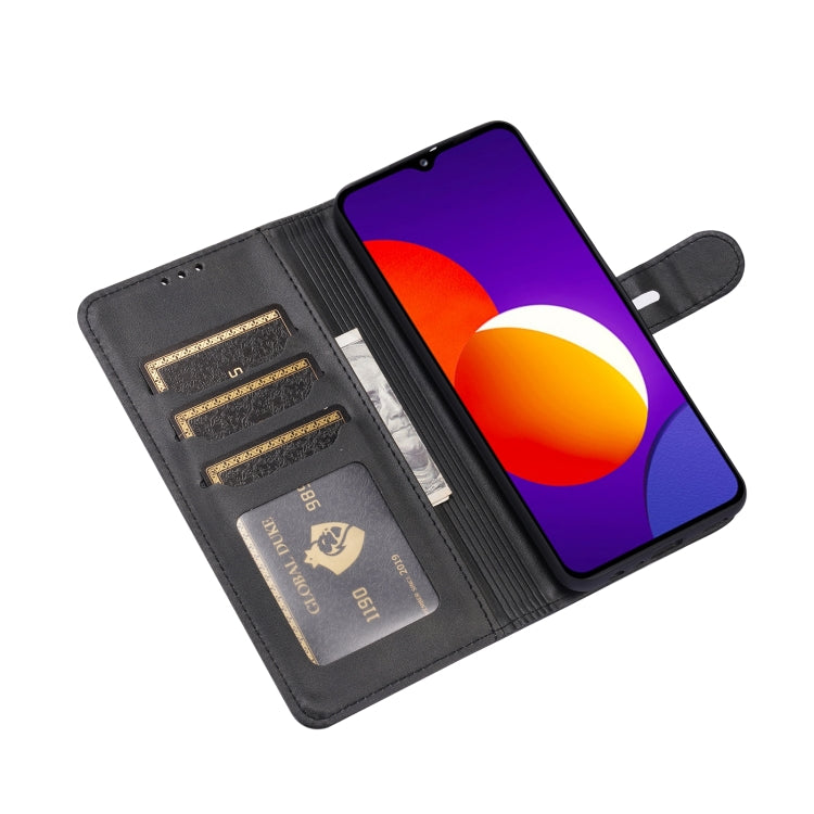 For Samsung Galaxy A22 4G Embossed Happy Cat Pattern Horizontal Flip Leather Case with Holder & Card Slots & Wallet(Black) by buy2fix