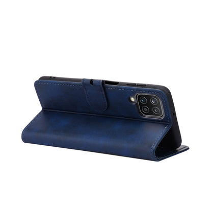 For Samsung Galaxy A22 4G Embossed Happy Cat Pattern Horizontal Flip Leather Case with Holder & Card Slots & Wallet(Blue) by buy2fix