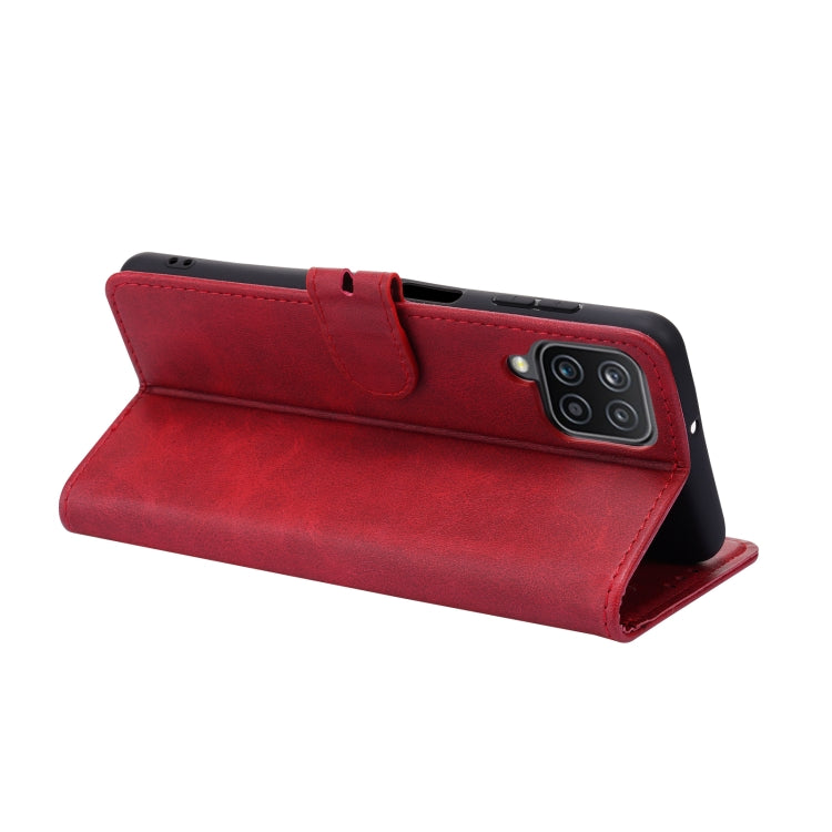 For Samsung Galaxy A22 4G Embossed Happy Cat Pattern Horizontal Flip Leather Case with Holder & Card Slots & Wallet(Red) by buy2fix