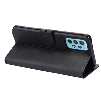 For Samsung Galaxy A52 5G / 4G Embossed Happy Cat Pattern Horizontal Flip Leather Case with Holder & Card Slots & Wallet(Black) by buy2fix