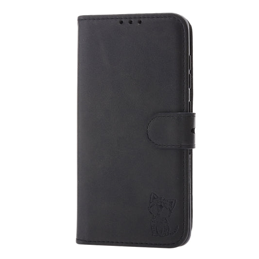 For Huawei P50 Pro Embossed Happy Cat Pattern Horizontal Flip Leather Case with Holder & Card Slots & Wallet(Black) - Huawei Cases by buy2fix | Online Shopping UK | buy2fix