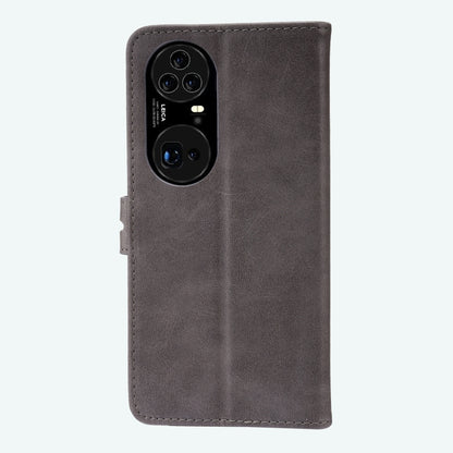 For Huawei P50 Pro Embossed Happy Cat Pattern Horizontal Flip Leather Case with Holder & Card Slots & Wallet(Grey) - Huawei Cases by buy2fix | Online Shopping UK | buy2fix