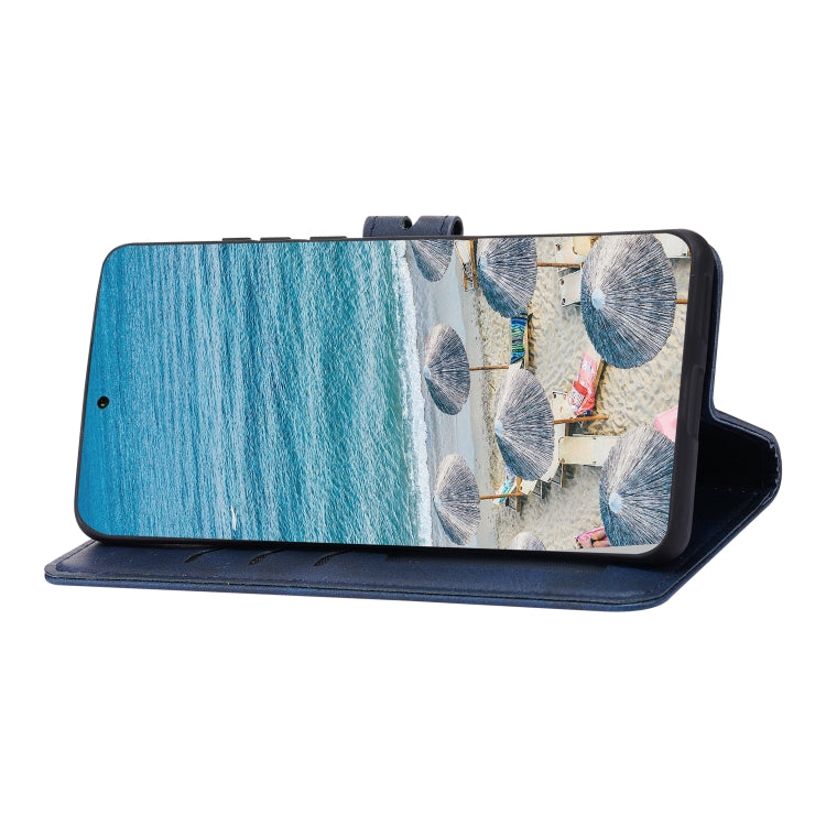 For Huawei P50 Pro Embossed Happy Cat Pattern Horizontal Flip Leather Case with Holder & Card Slots & Wallet(Blue) - Huawei Cases by buy2fix | Online Shopping UK | buy2fix
