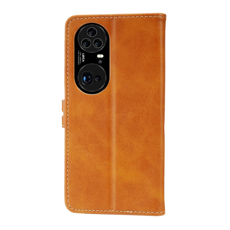 For Huawei P50 Pro Embossed Happy Cat Pattern Horizontal Flip Leather Case with Holder & Card Slots & Wallet(Yellow) - Huawei Cases by buy2fix | Online Shopping UK | buy2fix