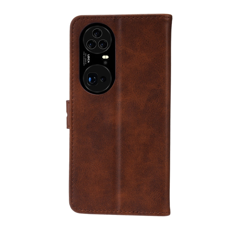 For Huawei P50 Pro Embossed Happy Cat Pattern Horizontal Flip Leather Case with Holder & Card Slots & Wallet(Brown) - Huawei Cases by buy2fix | Online Shopping UK | buy2fix