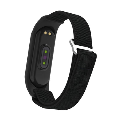 For Xiaomi Mi Band 6 / 5 / 4 / 3 9-shaped Buckle Twill Watch Band(Black) - Watch Bands by buy2fix | Online Shopping UK | buy2fix