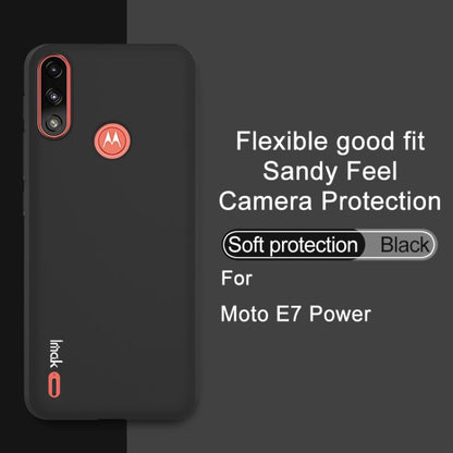 For Motorola Moto E7 Power IMAK UC-3 Series Shockproof Frosted TPU Protective Case(Black) - Motorola Cases by imak | Online Shopping UK | buy2fix