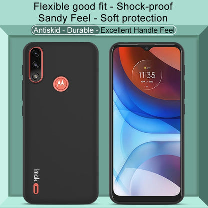 For Motorola Moto E7 Power IMAK UC-3 Series Shockproof Frosted TPU Protective Case(Black) - Motorola Cases by imak | Online Shopping UK | buy2fix