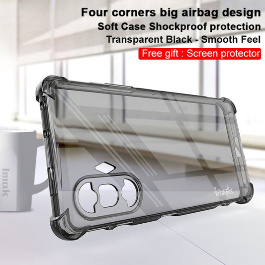 For Xiaomi Redmi K40 IMAK All-inclusive Shockproof Airbag TPU Case with Screen Protector(Transparent Black) - Xiaomi Cases by imak | Online Shopping UK | buy2fix