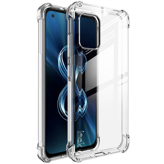 For Asus Zenfone 8 IMAK All-inclusive Shockproof Airbag TPU Case with Screen Protector(Transparent) - ASUS Cases by imak | Online Shopping UK | buy2fix