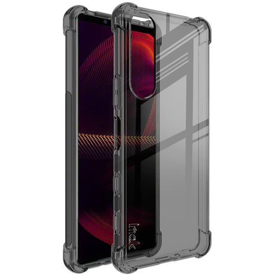 For Sony Xperia 5 III IMAK All-inclusive Shockproof Airbag TPU Case with Screen Protector(Transparent Black)