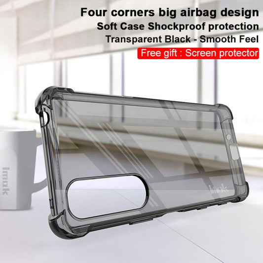 For Sony Xperia 5 III IMAK All-inclusive Shockproof Airbag TPU Case with Screen Protector(Transparent Black) - Xiaomi Cases by imak | Online Shopping UK | buy2fix