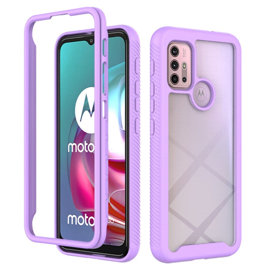 For Motorola Moto G30 Starry Sky Solid Color Series Shockproof PC + TPU Protective Case(Purple) - Motorola Cases by buy2fix | Online Shopping UK | buy2fix
