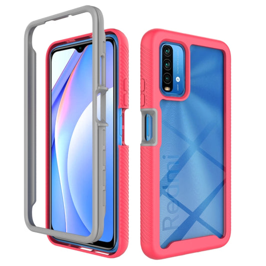 For Xiaomi Poco M3 / Redmi 9T Starry Sky Solid Color Series Shockproof PC + TPU Protective Case(Rose Red) - Xiaomi Cases by buy2fix | Online Shopping UK | buy2fix