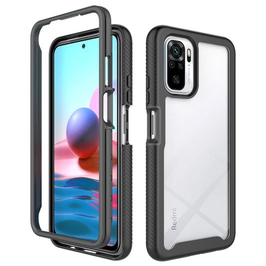 For Xiaomi Redmi Note 10 Starry Sky Solid Color Series Shockproof PC + TPU Protective Case(Black) - Xiaomi Cases by buy2fix | Online Shopping UK | buy2fix