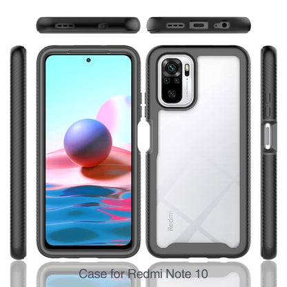 For Xiaomi Redmi Note 10 Starry Sky Solid Color Series Shockproof PC + TPU Protective Case(Black) - Xiaomi Cases by buy2fix | Online Shopping UK | buy2fix