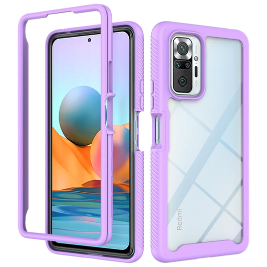 For Xiaomi Redmi Note 10 Pro Starry Sky Solid Color Series Shockproof PC + TPU Protective Case(Purple) - Xiaomi Cases by buy2fix | Online Shopping UK | buy2fix