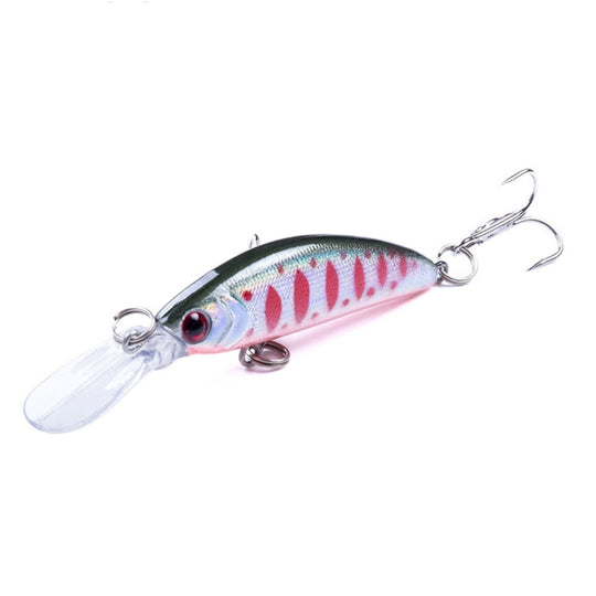 HENGJIA Long Throw Bionic Cocked Mouth Fake Bait Fishing Three-jaw Treble Hooks(5#)