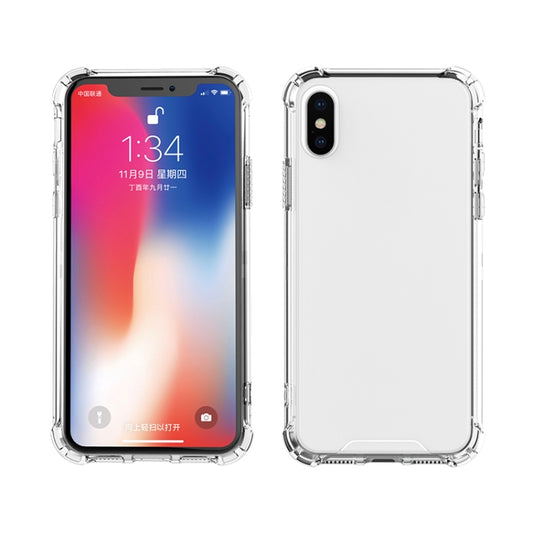For iPhone X / XS Shockproof TPU Frame + Acrylic Back Panel Protective Case(White) - More iPhone Cases by buy2fix | Online Shopping UK | buy2fix
