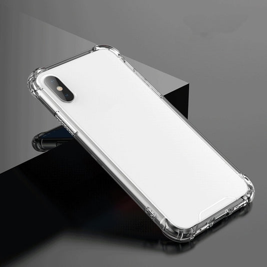 For iPhone X / XS Shockproof TPU Frame + Acrylic Back Panel Protective Case(White) - More iPhone Cases by buy2fix | Online Shopping UK | buy2fix