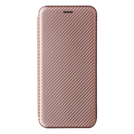 For Samsung Galaxy A22 4G Carbon Fiber Texture Horizontal Flip TPU + PC + PU Leather Case with Card Slot(Pink) by buy2fix