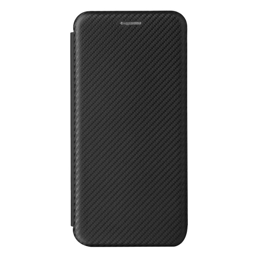 For Samsung Galaxy A22 4G Carbon Fiber Texture Horizontal Flip TPU + PC + PU Leather Case with Card Slot(Black) by buy2fix