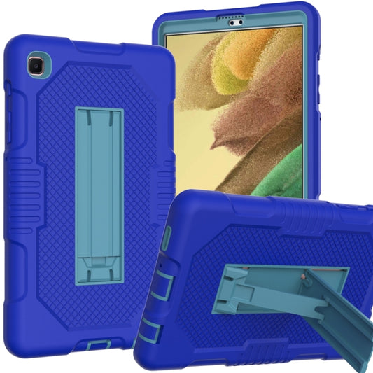 For Samsung Galaxy Tab A7 Lite T220 / T225 (2021) Contrast Color Robot Shockproof Silicone + PC Protective Case with Holder(Sapphire Blue) - Tab A7 Lite T220 / T225 by buy2fix | Online Shopping UK | buy2fix