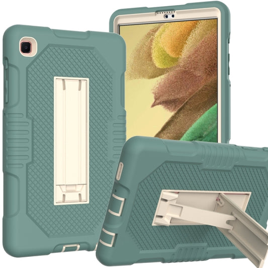 For Samsung Galaxy Tab A7 Lite T220 / T225 (2021) Contrast Color Robot Shockproof Silicone + PC Protective Case with Holder(Matcha Green) - Tab A7 Lite T220 / T225 by buy2fix | Online Shopping UK | buy2fix