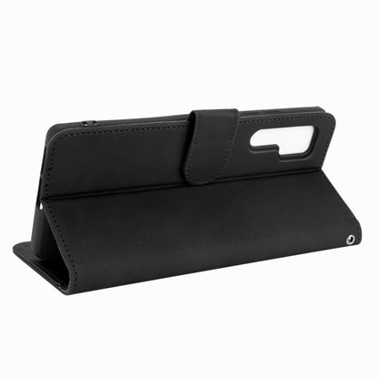 For TCL 20 Pro 5G Solid Color Skin Feel Magnetic Buckle Horizontal Flip Calf Texture PU Leather Case with Holder & Card Slots & Wallet(Black) - TCL by buy2fix | Online Shopping UK | buy2fix