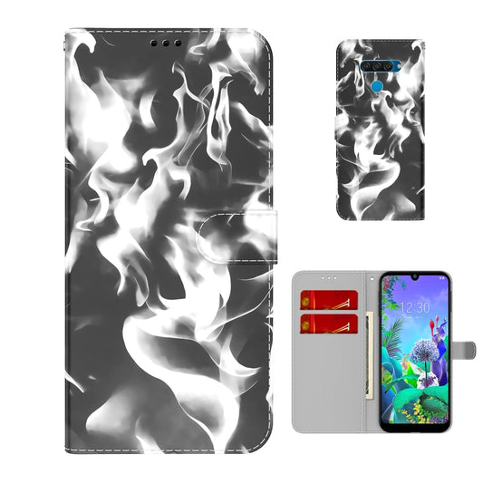 For LG K50 / Q60 Cloud Fog Pattern Horizontal Flip Leather Case with Holder & Card Slot & Wallet(Black) - LG Cases by buy2fix | Online Shopping UK | buy2fix