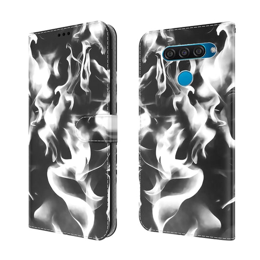 For LG K50 / Q60 Cloud Fog Pattern Horizontal Flip Leather Case with Holder & Card Slot & Wallet(Black) - LG Cases by buy2fix | Online Shopping UK | buy2fix